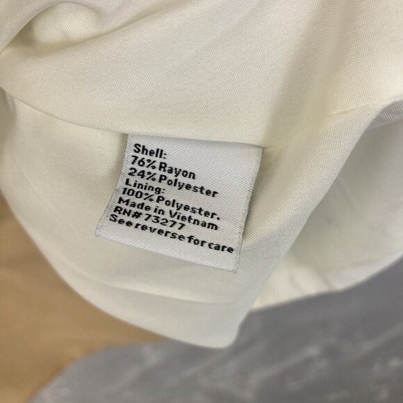 Nine West Sleeveless Trench Vest Womens 2XL Tan White Belted Double Breasted‎ - Picture 11 of 14